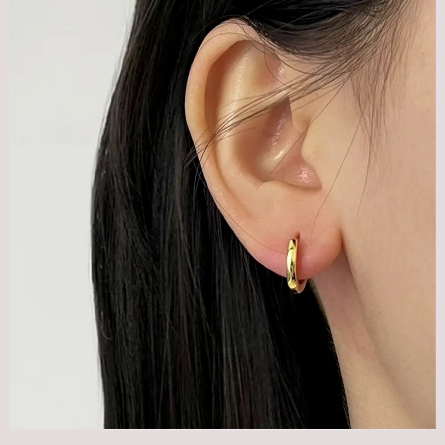 Chunky Hoop 4 set huggie earrings