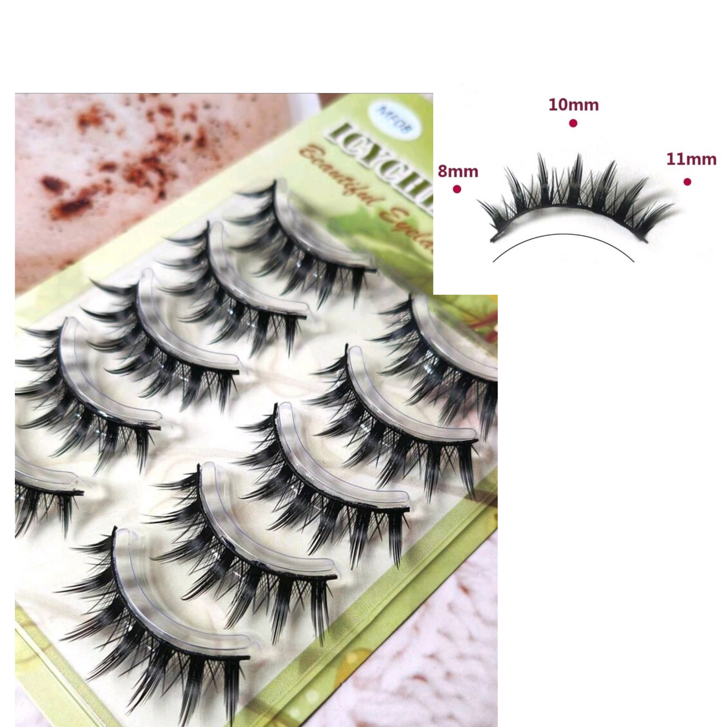 5 pairs Cat eye false Lashes & 1 Eye Lash Glue, Lashes Extension, Fluffy Eye Lashes