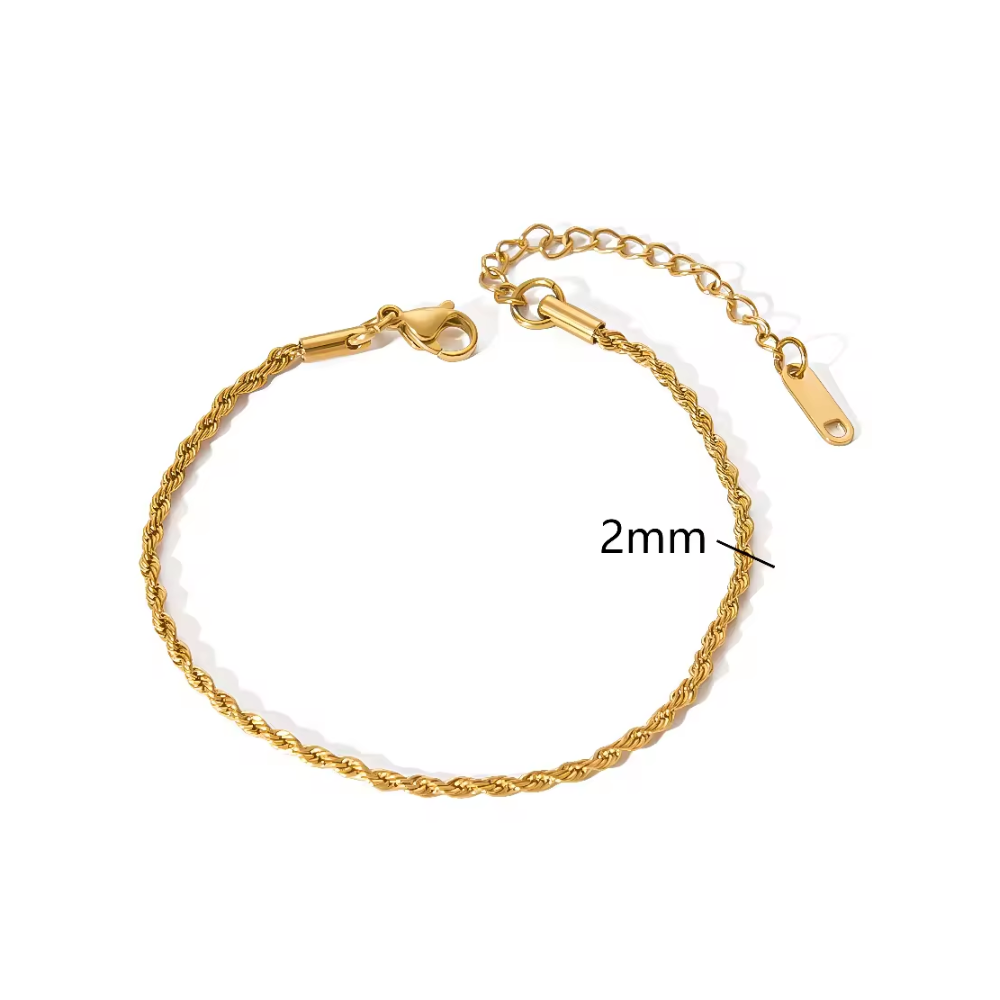 18K Gold Plated Stainless Steel 6 sets bracelets