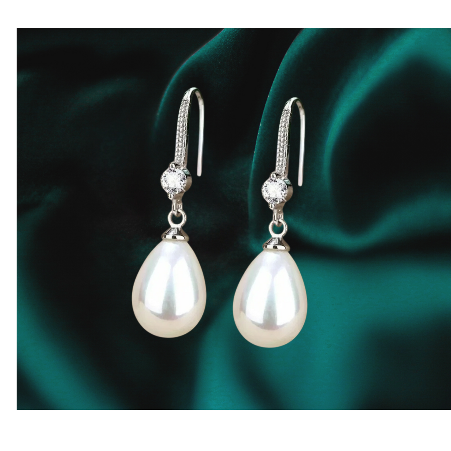 Drop pearl earrings