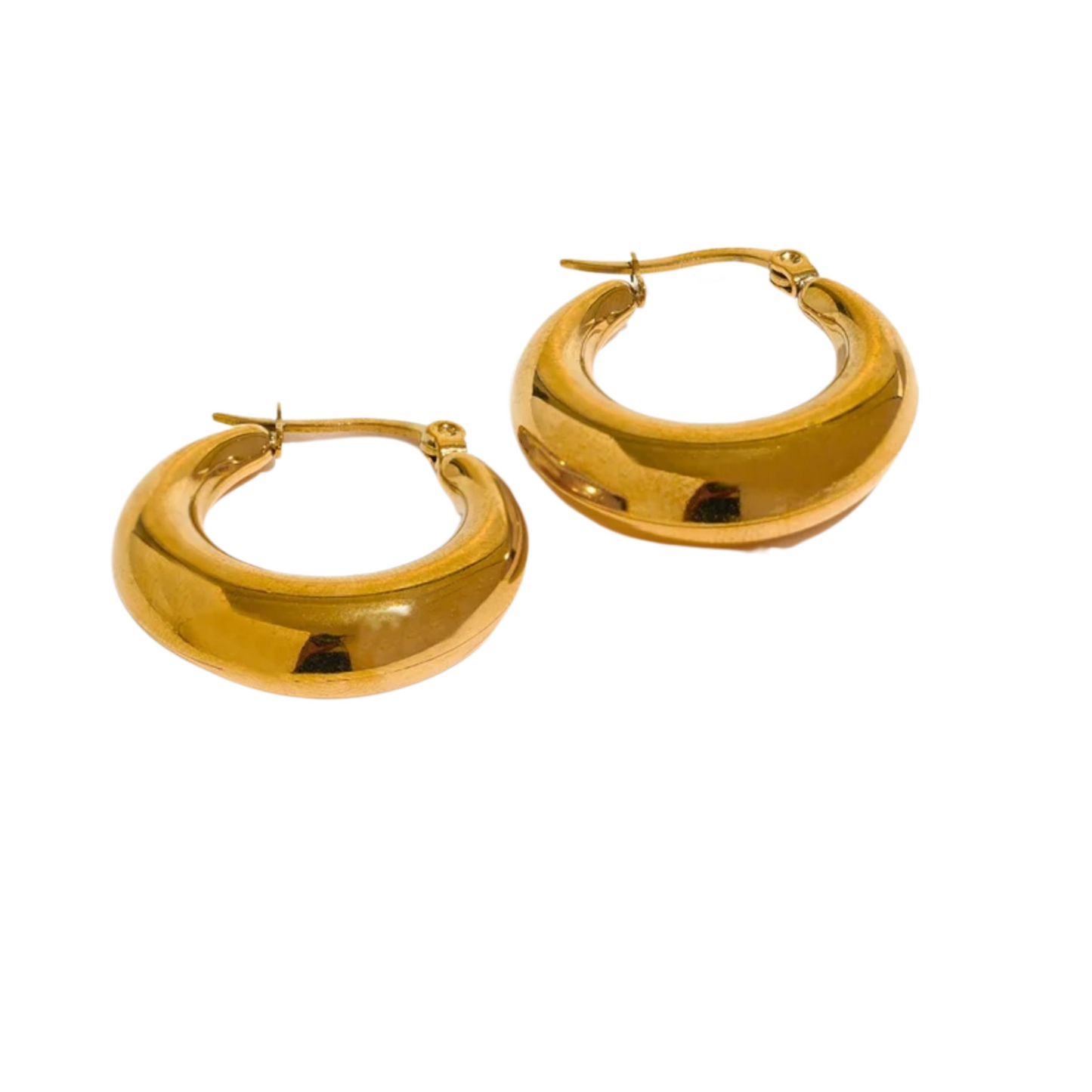 Chunky Hoop 4 set  huggie earrings