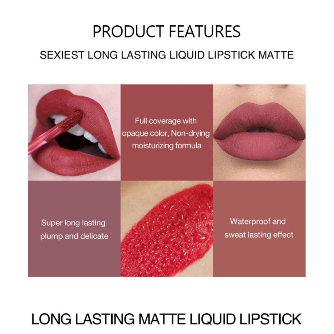 Waterproof Long-Lasting Matte Lipstick(6pcs/set/12pcs lipliner)