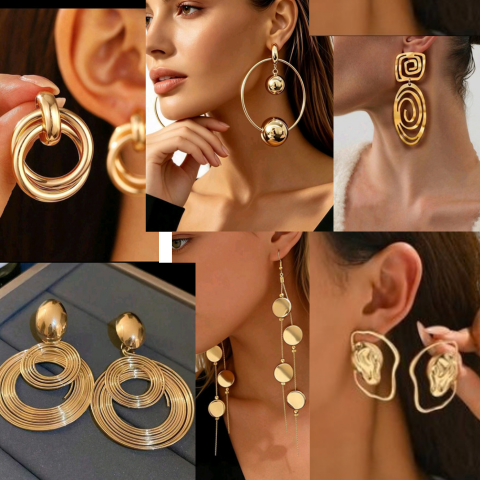 Chunky Bold Statement Earrings