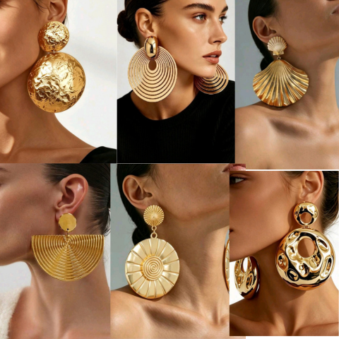 Chunky Bold Statement Earrings