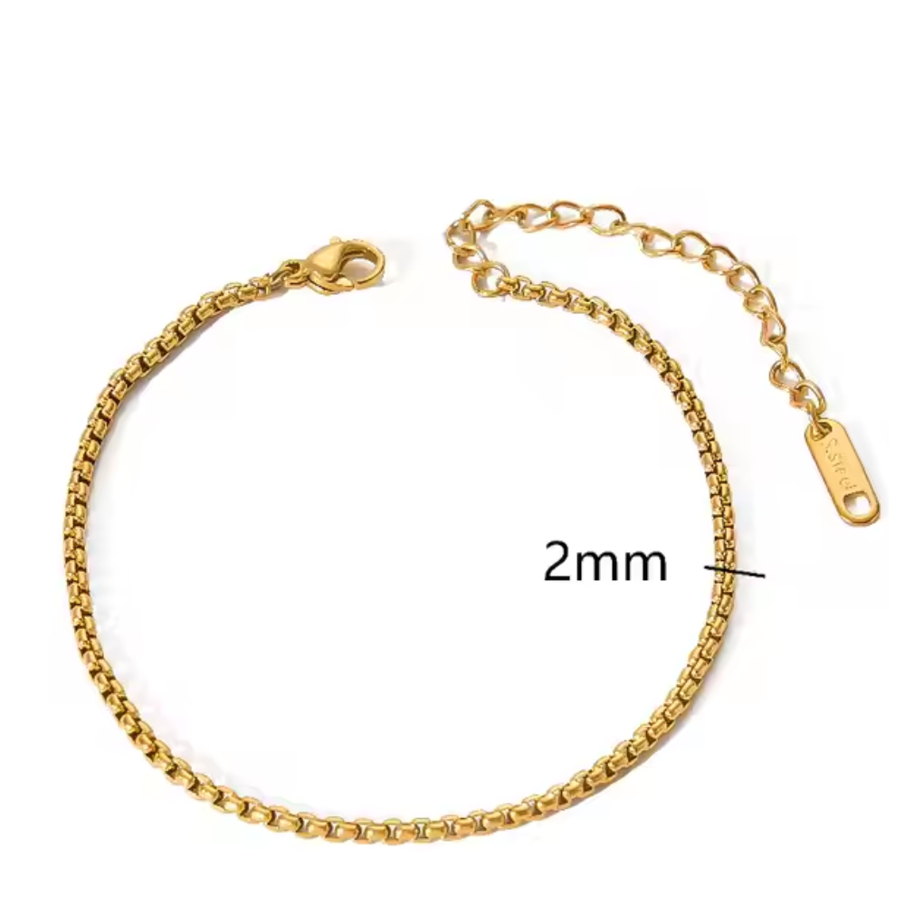 18K Gold Plated Stainless Steel 6 sets bracelets