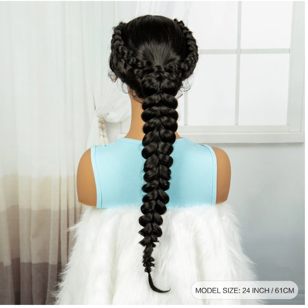 Handmade Twist Braided Wigs Natural Synthetic Lace