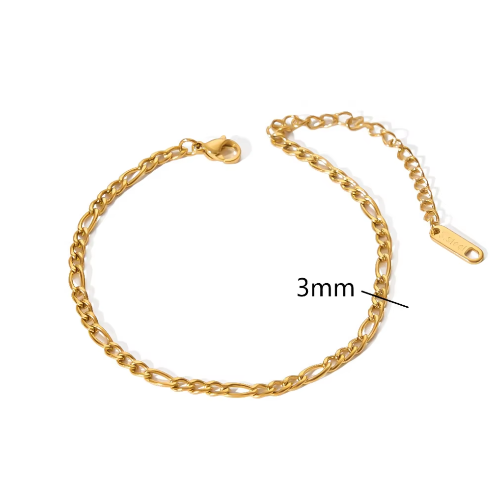 18K Gold Plated Stainless Steel 6 sets bracelets