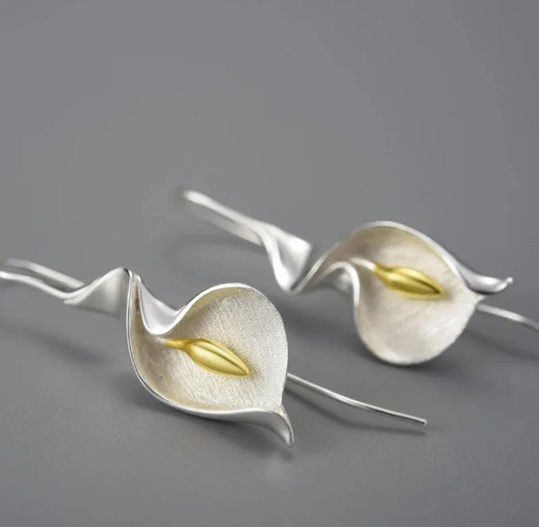 Blooming flower earring 2 pairs