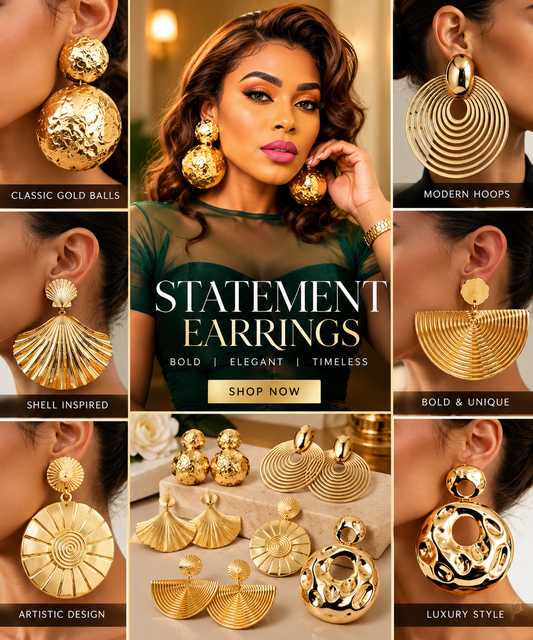 Chunky Bold Statement Earrings