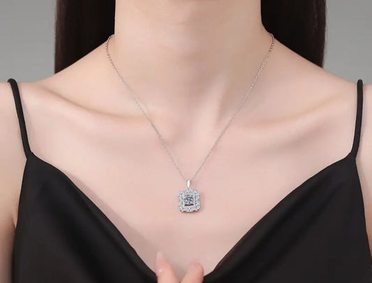 Moissanite 1ct Sugar Cube S925 Sterling Silver